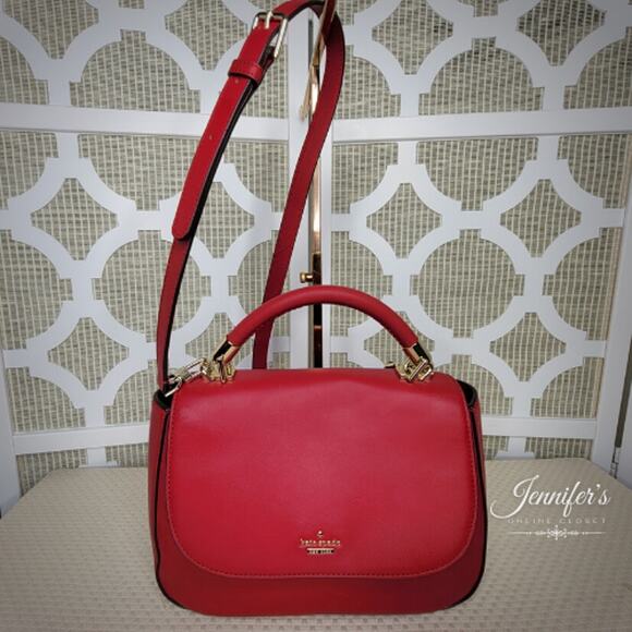 Kate Spade Red Robson Lane Marcelle Leather Satchel